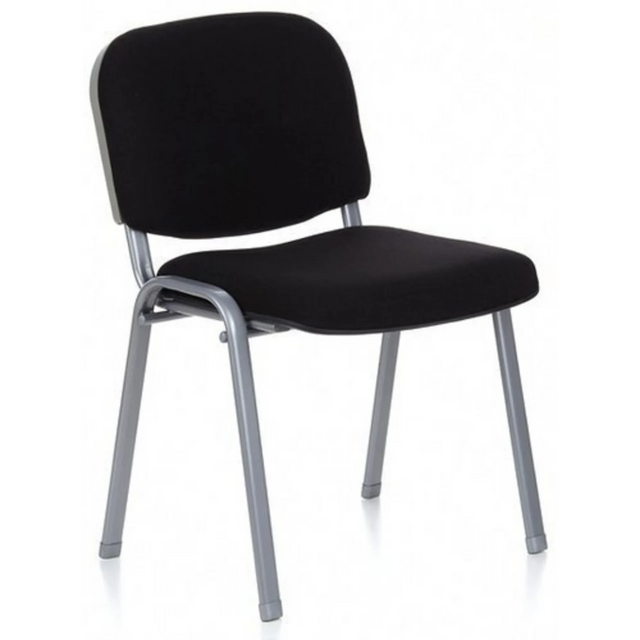 Fyrbent stol XT 600 S med svart klädsel och silverfärgad metallram från hjh OFFICE