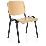 Fyrbent stol XT 600 SW H i ljust bokträ med svart metallstomme från hjh OFFICE