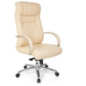 snurrstol XXL G 600 i beige konstläder med armstöd i krom från hjh OFFICE