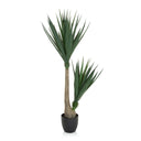 Konstgjorda växter YUCCA i grönt med smala blad och svart kruka från hjh OFFICE
