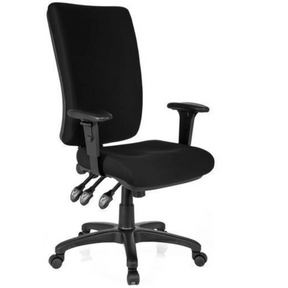 Svart Professionell kontorsstol ZENIT HIGH med armstöd och fem hjul från hjh OFFICE