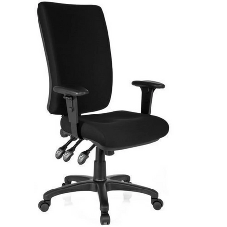Svart Professionell kontorsstol ZENIT HIGH med armstöd och fem hjul från hjh OFFICE