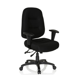 Svart Professionell kontorsstol ZENIT XXL med vaddering och armstöd från hjh OFFICE