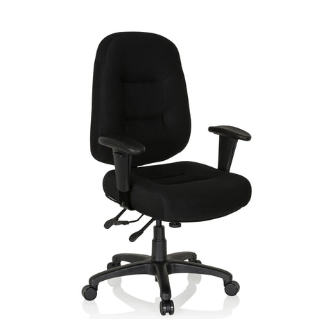 Svart Professionell kontorsstol ZENIT XXL med vaddering och armstöd från hjh OFFICE