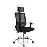 Svart Home Office kontorsstol ZH 200 med nätryggstöd och nackstöd från hjh OFFICE